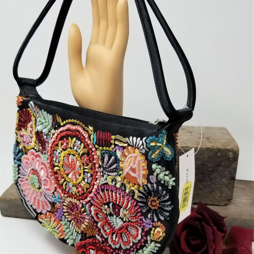 Vintage Beaded Embroidered Purse by Preston & York - Picture 4 of 8